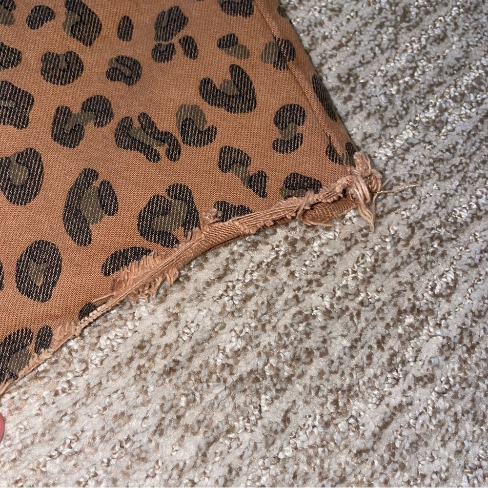 Abercrombie & Fitch Brown Leopard Print Denim Mini Skirt - Picture 5 of 10